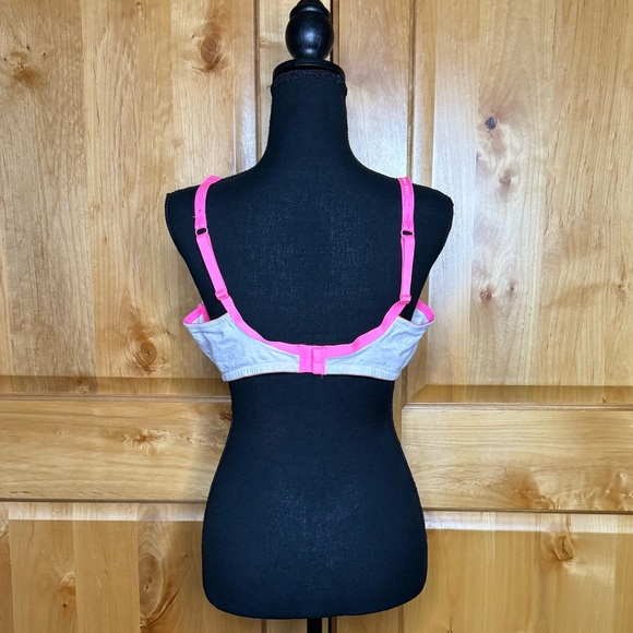 Victoria’s Secret Unlined Perfect Coverage Bra. Size 40D, Pink Heather/Neon Pink - Picture 4 of 7